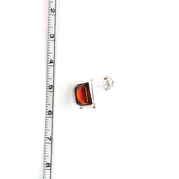 Sidabriniai auskarai su gintaru - Image 2