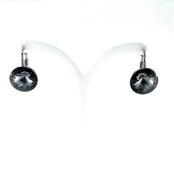Sidabriniai auskarai su Swarovski kristalais - Image 2