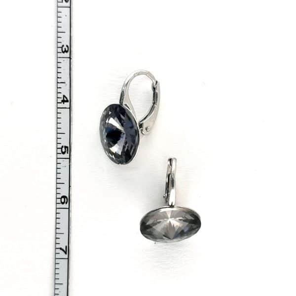 Sidabriniai auskarai su Swarovski kristalais - Image 3