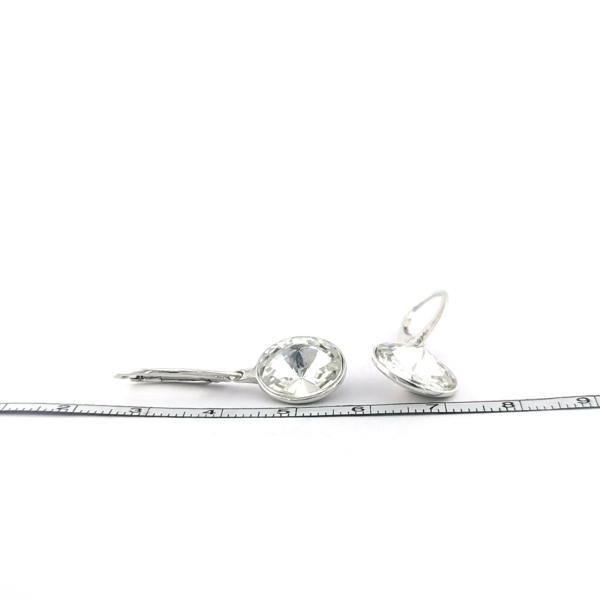 Sidabriniai auskarai su Swarovski kristalais - Image 5