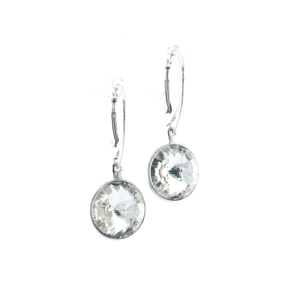 Sidabriniai auskarai su Swarovski kristalais