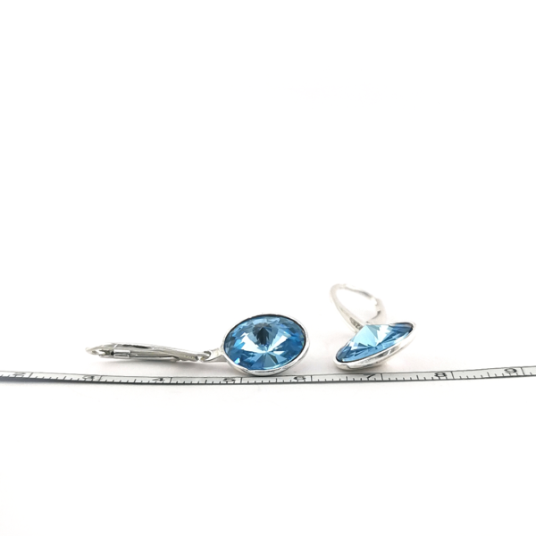 Sidabriniai auskarai su Swarovski kristalais - Image 5