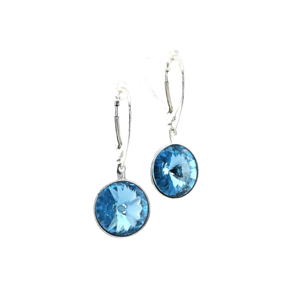Sidabriniai auskarai su Swarovski kristalais
