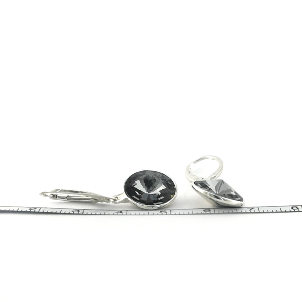 Sidabriniai auskarai su Swarovski kristalais - Image 5