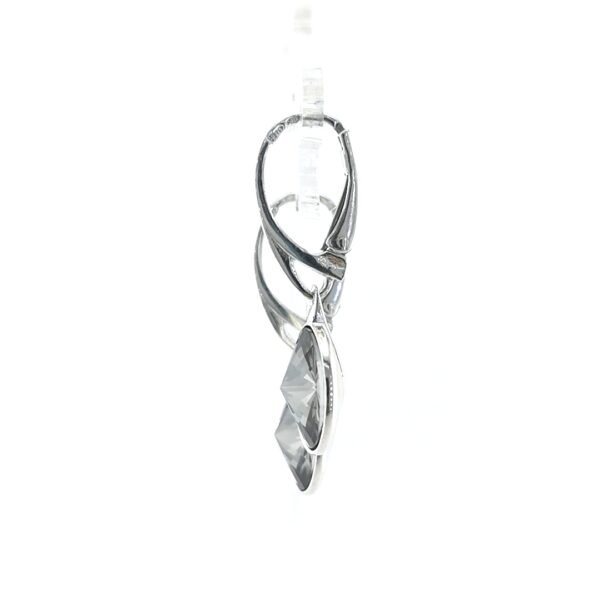 Sidabriniai auskarai su Swarovski kristalais - Image 3