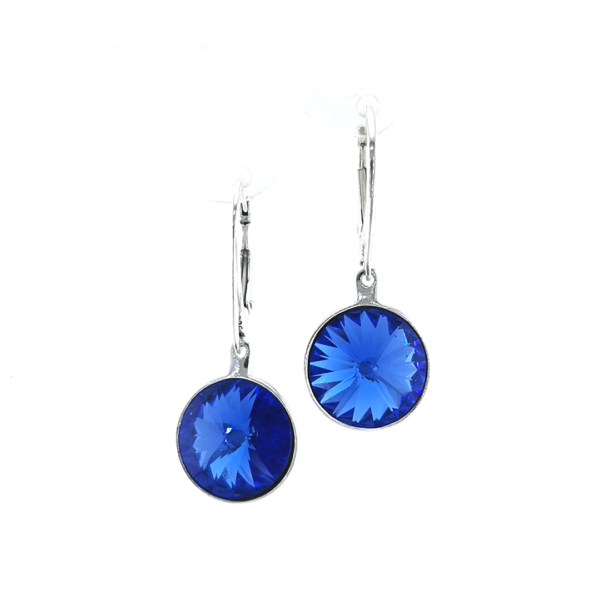 Sidabriniai auskarai su Swarovski kristalais - Image 2
