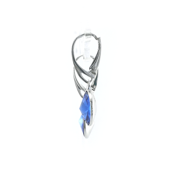 Sidabriniai auskarai su Swarovski kristalais - Image 3