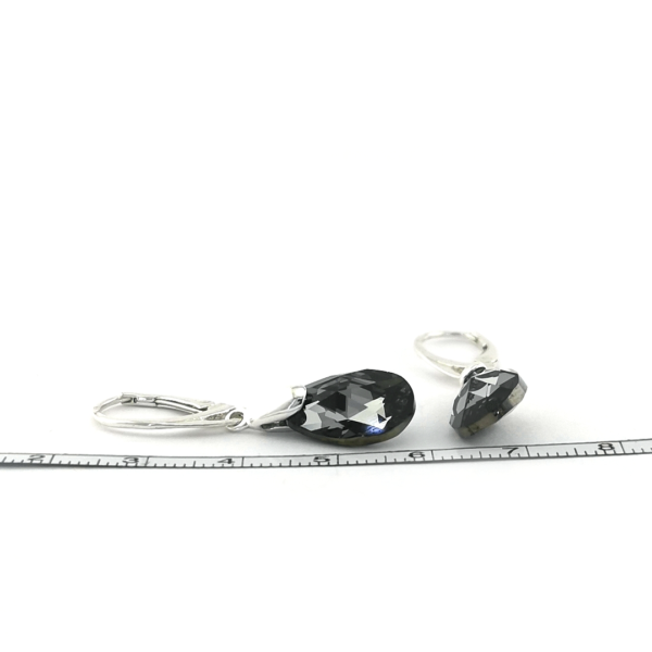 Sidabriniai auskarai su Swarovski kristalais - Image 4