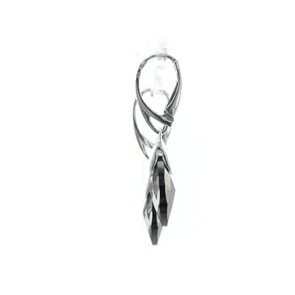 Sidabriniai auskarai su Swarovski kristalais - Image 3