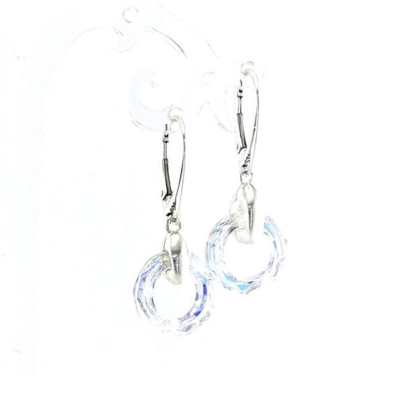 Sidabriniai auskarai su Swarovski kristalais