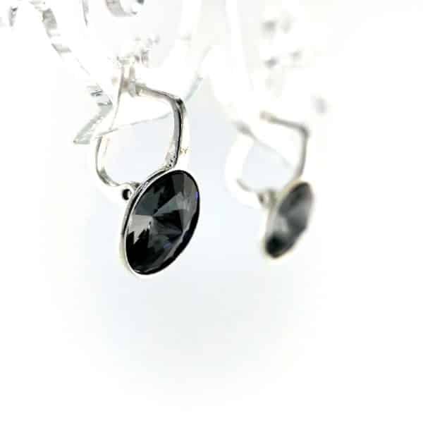 Sidabriniai auskarai su Swarovski kristalu - Image 5