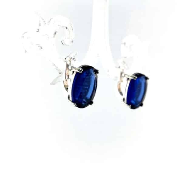 Sidabriniai auskarai su Swarovski kristalu - Image 2