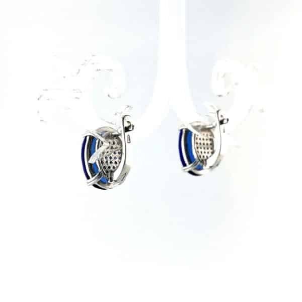 Sidabriniai auskarai su Swarovski kristalu - Image 5