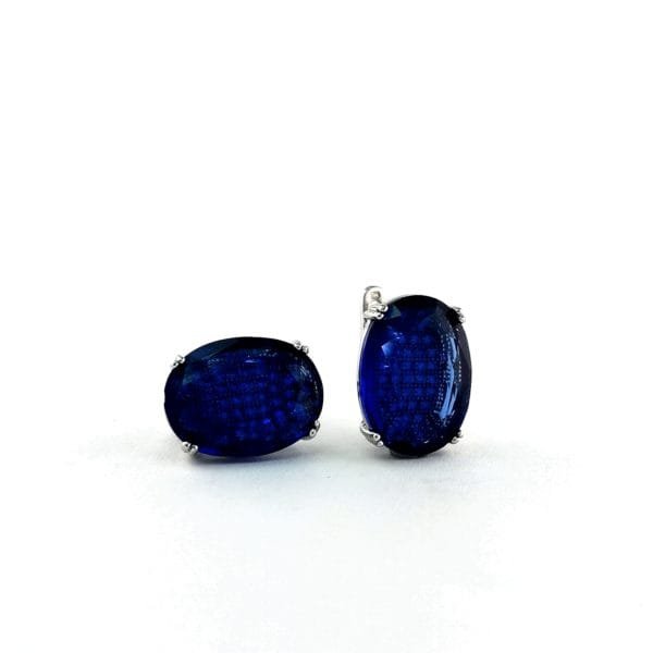 Sidabriniai auskarai su Swarovski kristalu - Image 4