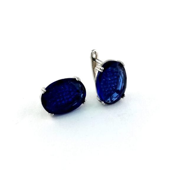 Sidabriniai auskarai su Swarovski kristalu