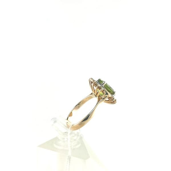 Auksinis žiedas su briliantu ir peridotu - Image 6