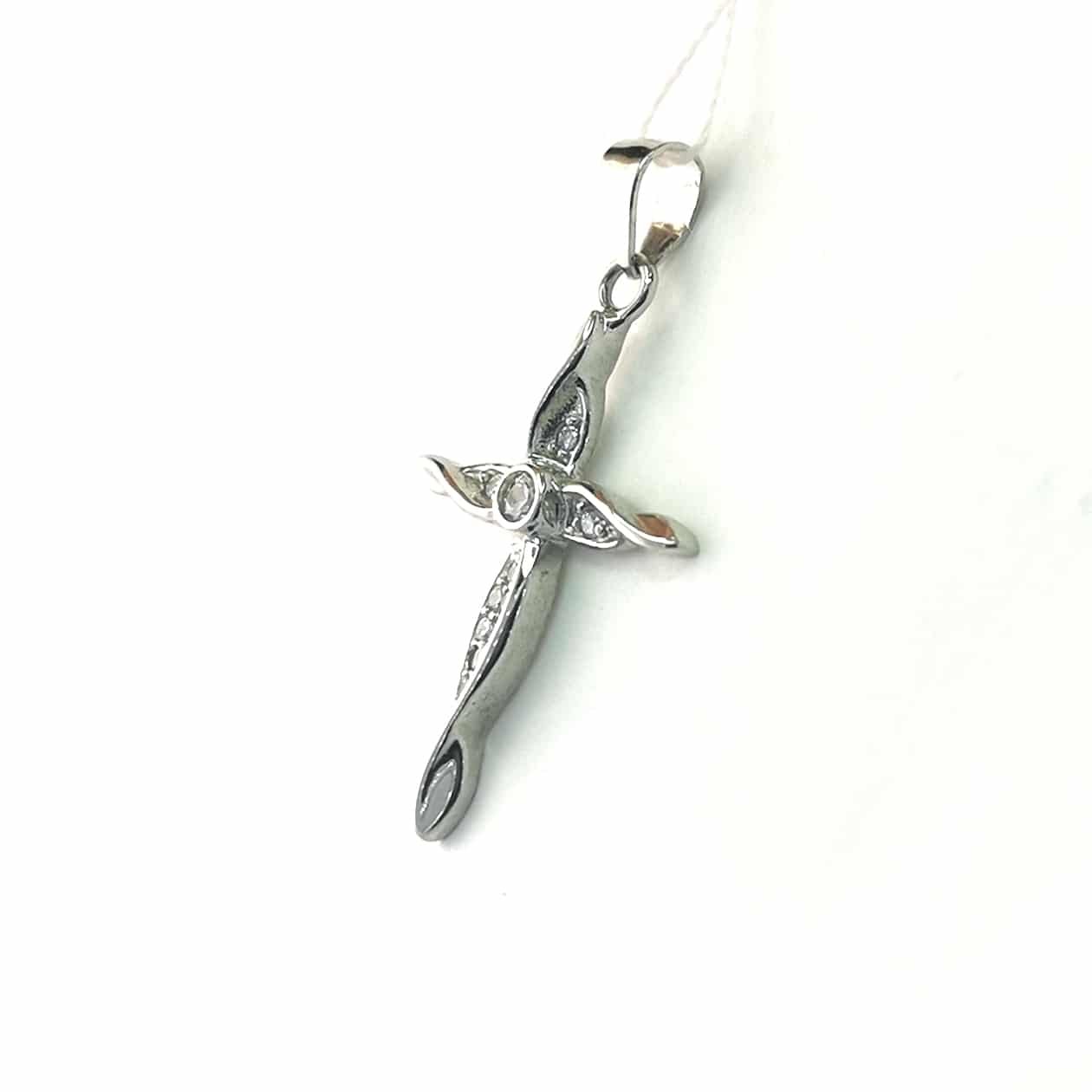 Sidabrinis kryželis su cirkoniu 5 Sidabrinis kryželis su cirkoniu - Image 5