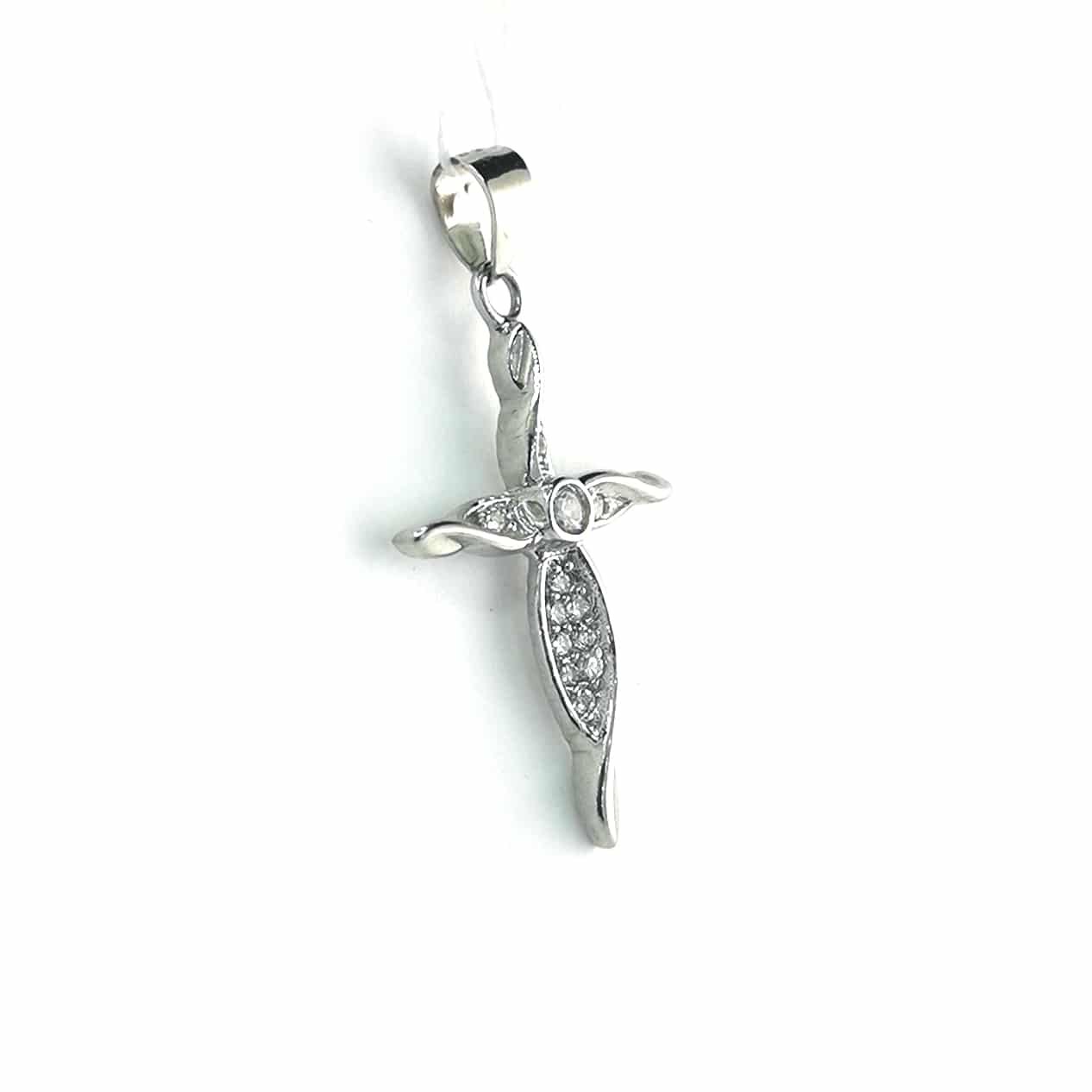 Sidabrinis kryželis su cirkoniu 2 Sidabrinis kryželis su cirkoniu - Image 2