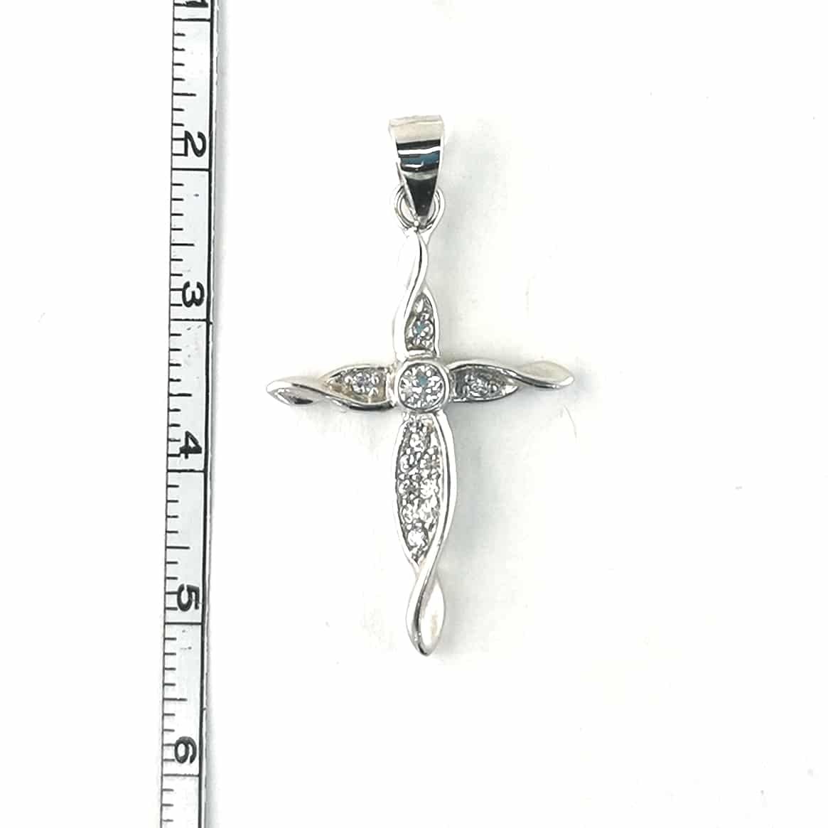 Sidabrinis kryželis su cirkoniu 6 Sidabrinis kryželis su cirkoniu - Image 6