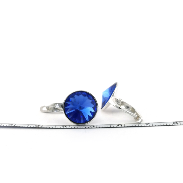 Sidabriniai auskarai su Swarovski kristalais - Image 5