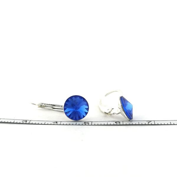 Sidabriniai auskarai su Swarovski kristalu - Image 4