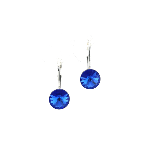 Sidabriniai auskarai su Swarovski kristalu - Image 2