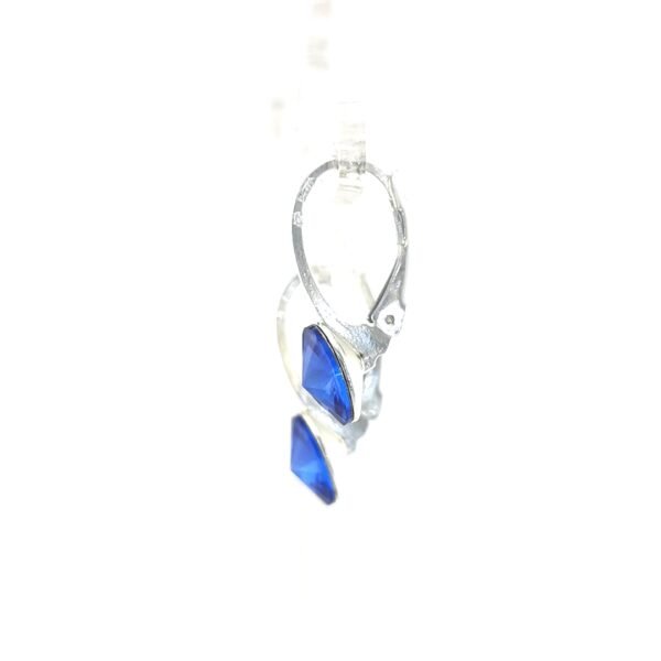Sidabriniai auskarai su Swarovski kristalu - Image 3