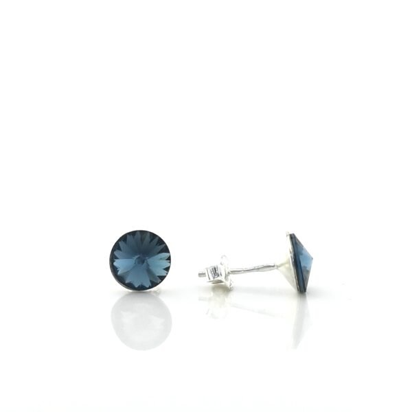 Sidabriniai auskarai su Swarovski kristalu - Image 3