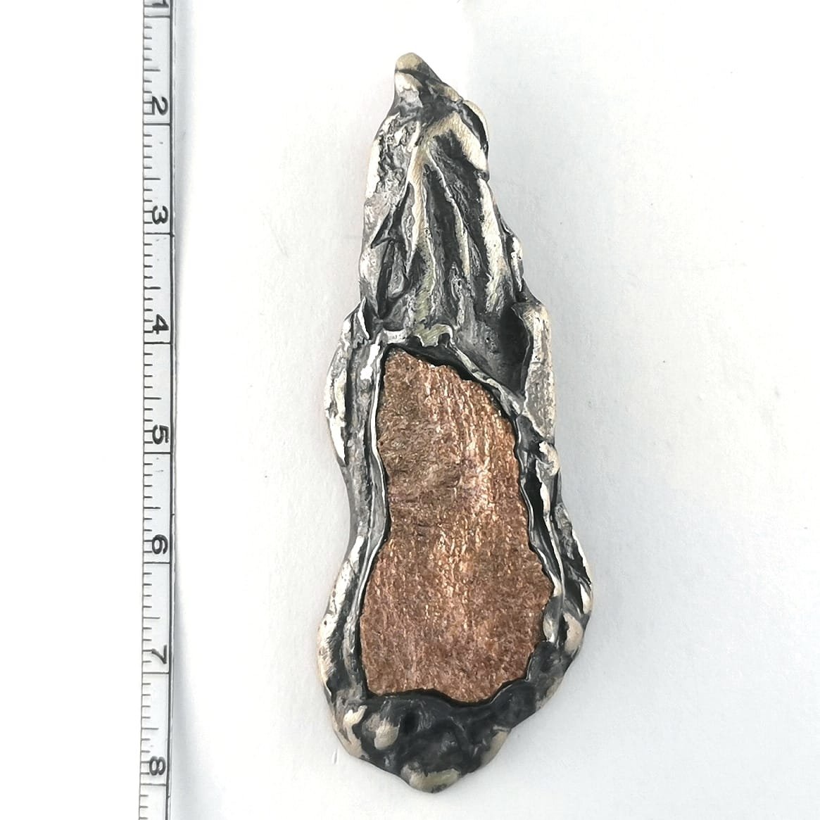 Sidabrinis pakabukas su saulės akmeniu 5 Sidabrinis pakabukas su saulės akmeniu - Image 9