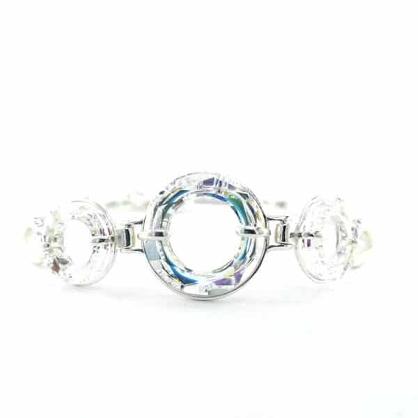 Sidabrinė apyrankė su Swarovski kristalu
