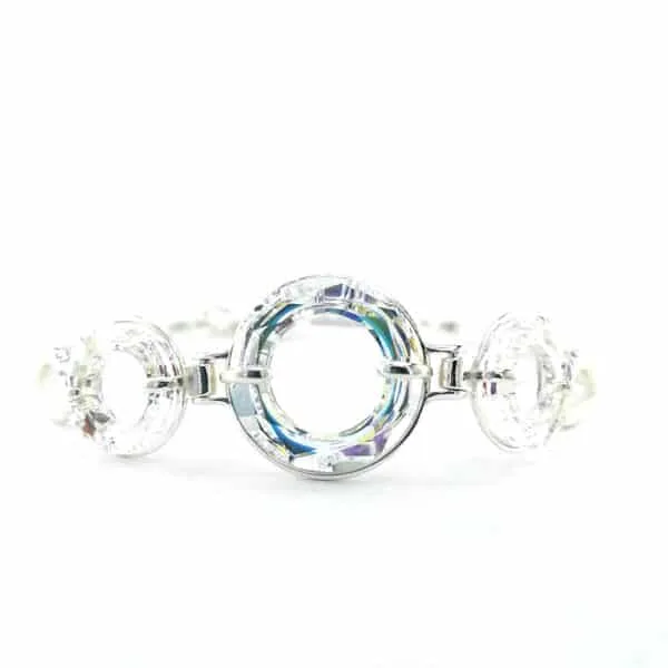 Sidabrinė apyrankė su Swarovski kristalu