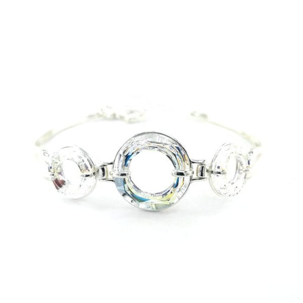 Sidabrinė apyrankė su Swarovski kristalu - Image 4