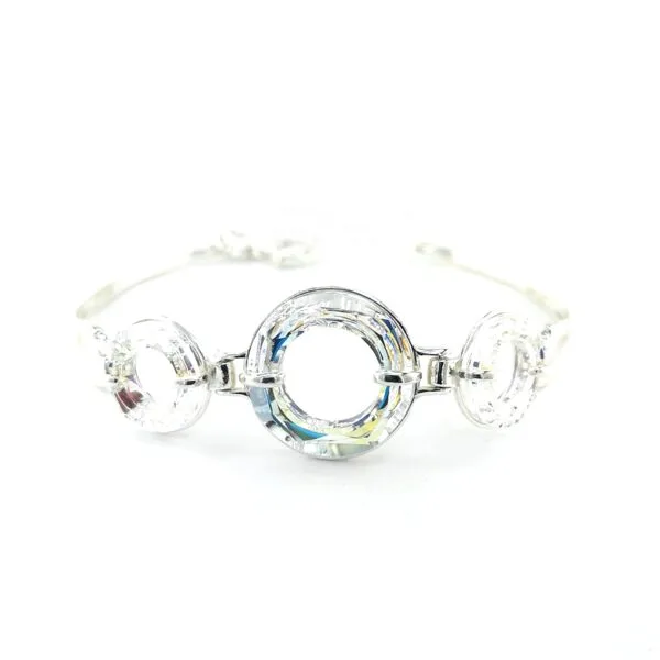 Sidabrinė apyrankė su Swarovski kristalu - Image 4