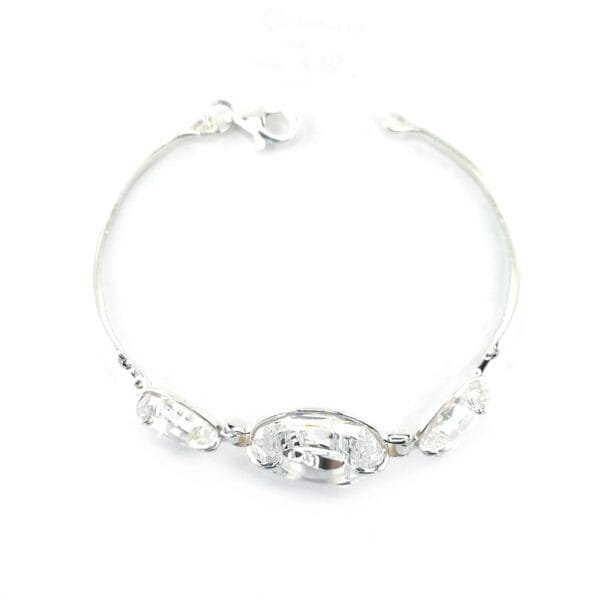 Sidabrinė apyrankė su Swarovski kristalu - Image 3