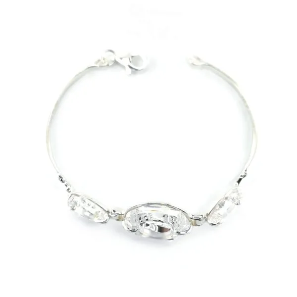 Sidabrinė apyrankė su Swarovski kristalu - Image 3
