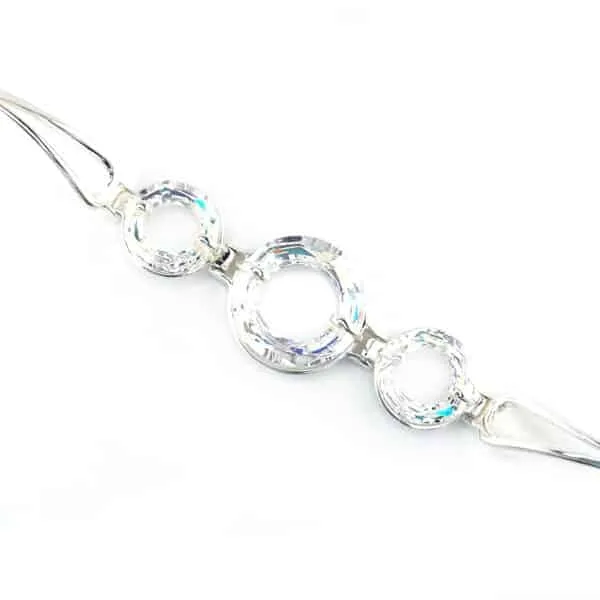 Sidabrinė apyrankė su Swarovski kristalu - Image 2