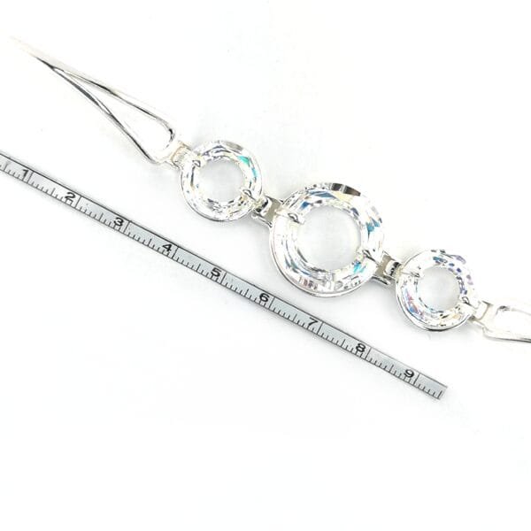 Sidabrinė apyrankė su Swarovski kristalu - Image 5