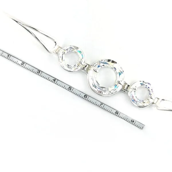 Sidabrinė apyrankė su Swarovski kristalu - Image 5