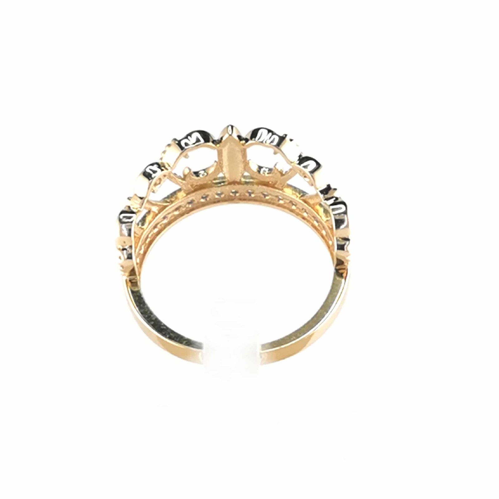 Auksinis žiedas su cirkoniu karūna 6 Auksinis žiedas su cirkoniu karūna - Image 6