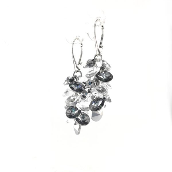Sidabriniai auskarai su Swarovski kristalais - Image 2