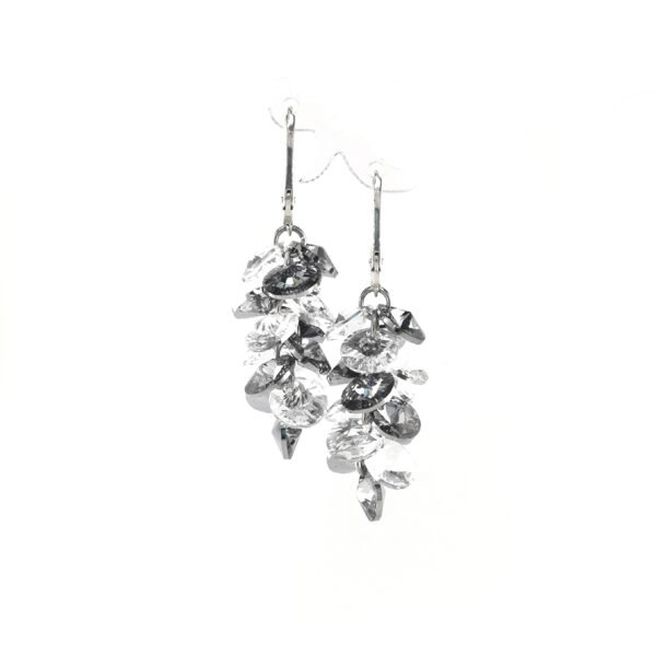 Sidabriniai auskarai su Swarovski kristalais - Image 5