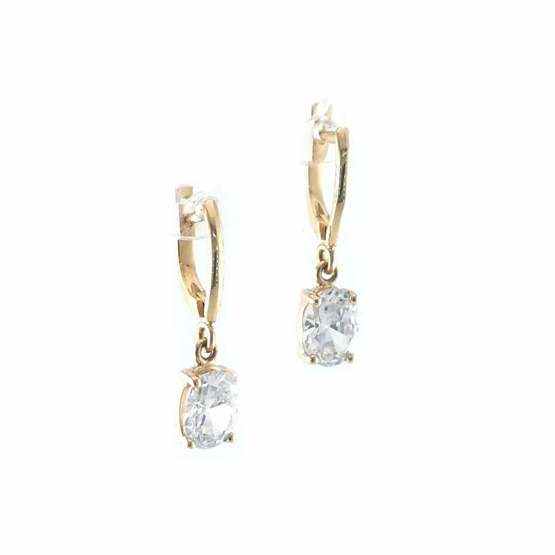 Auksiniai auskarai su cirkoniu 2 Auksiniai auskarai su cirkoniu - Image 2