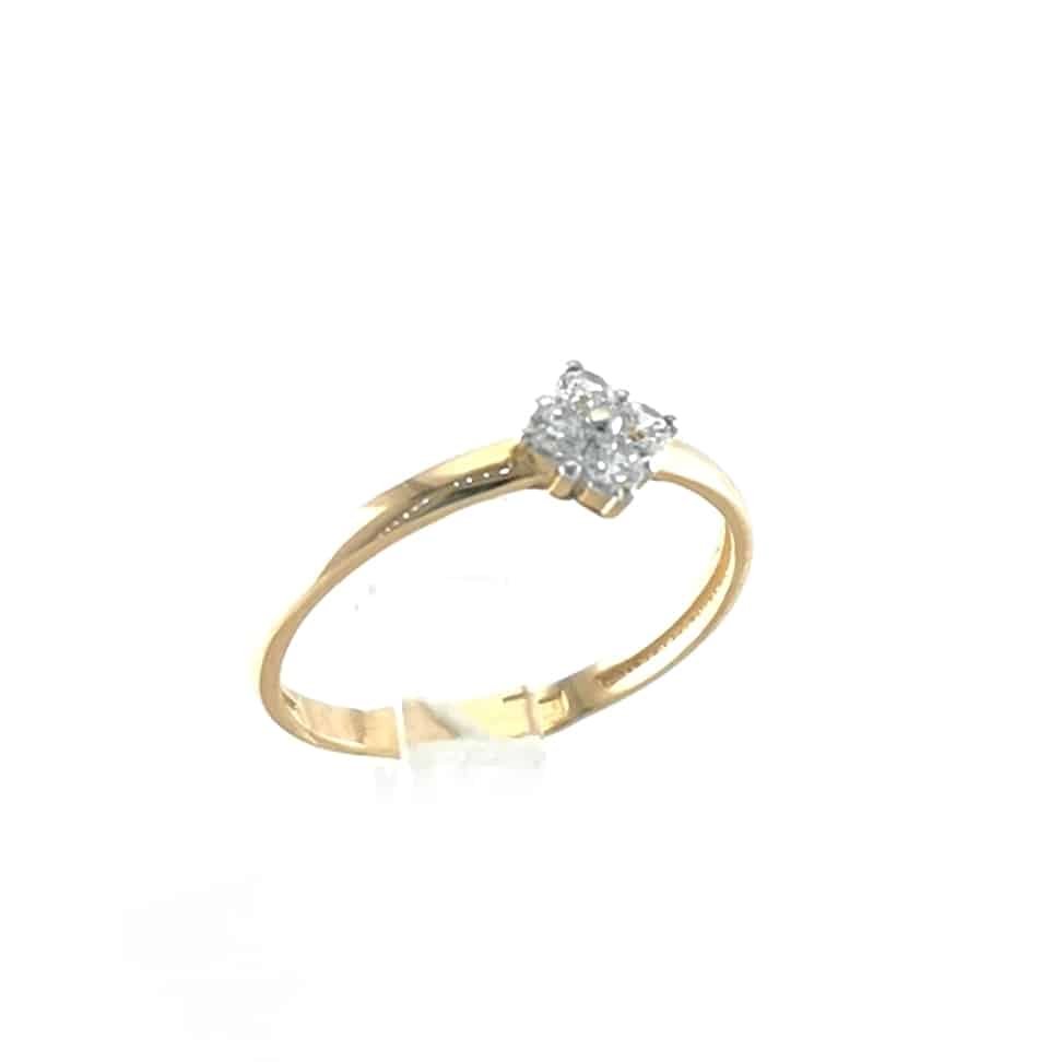 Auksinis žiedas su cirkoniu 2 Auksinis žiedas su cirkoniu - Image 2