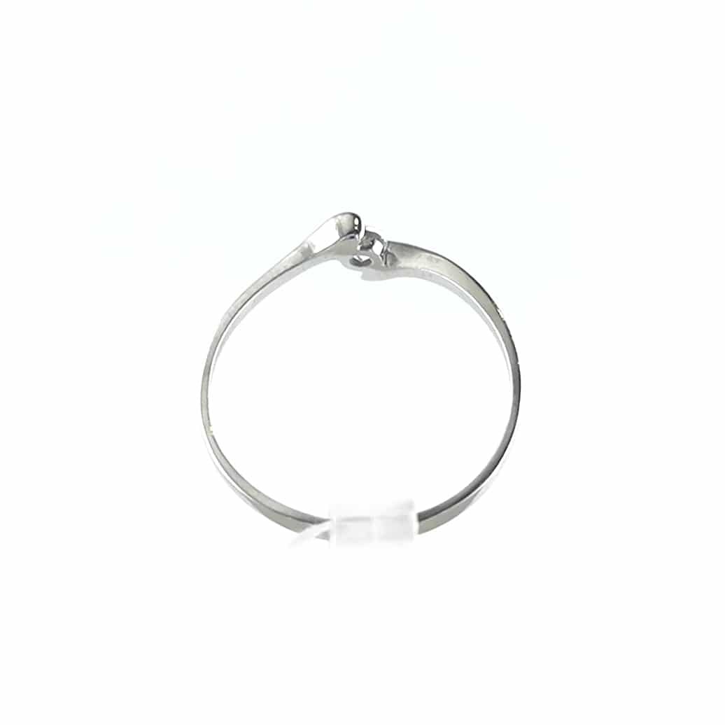 Balto aukso žiedas su cirkoniu 4 Balto aukso žiedas su cirkoniu - Image 4