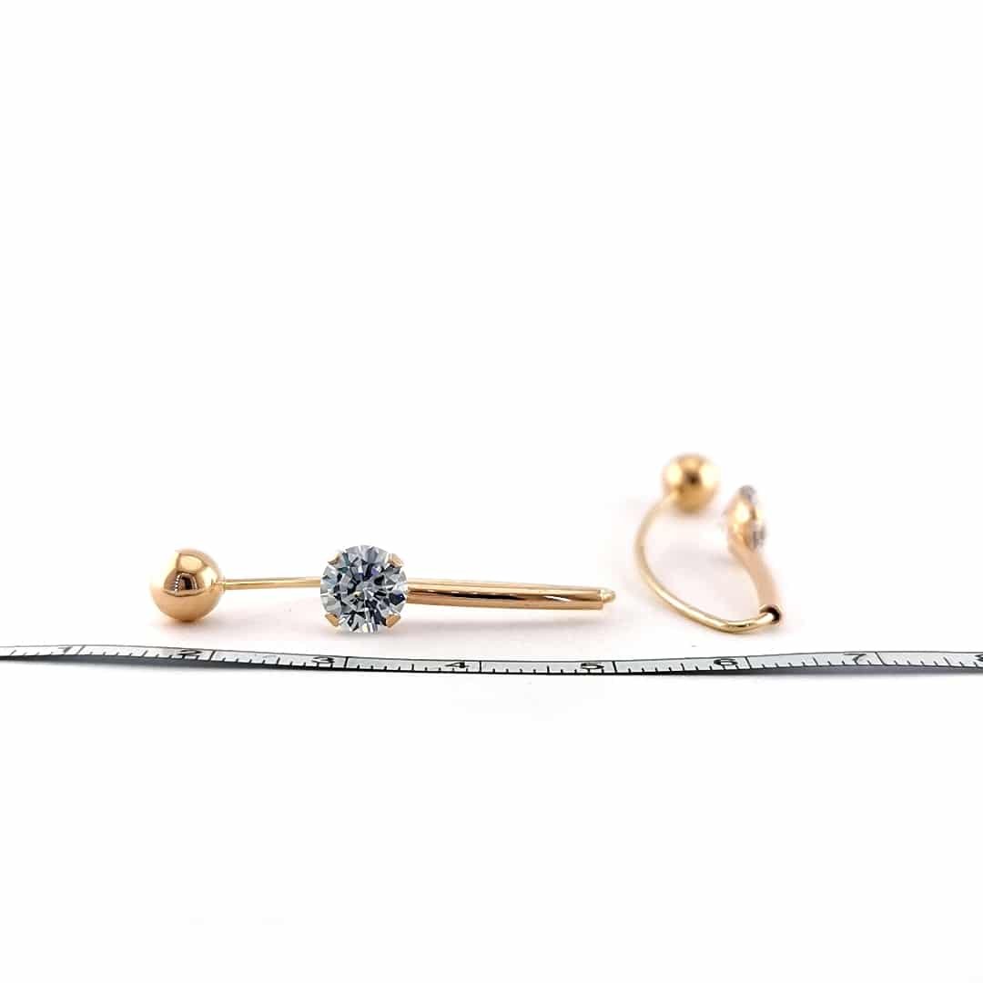 Auksiniai auskarai su cirkoniu 4 Auksiniai auskarai su cirkoniu - Image 5