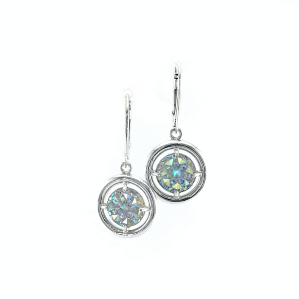Sidabriniai auskarai su Swarovski kristalais