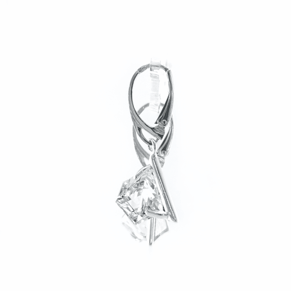 Sidabriniai auskarai su Swarovski kristalais - Image 3