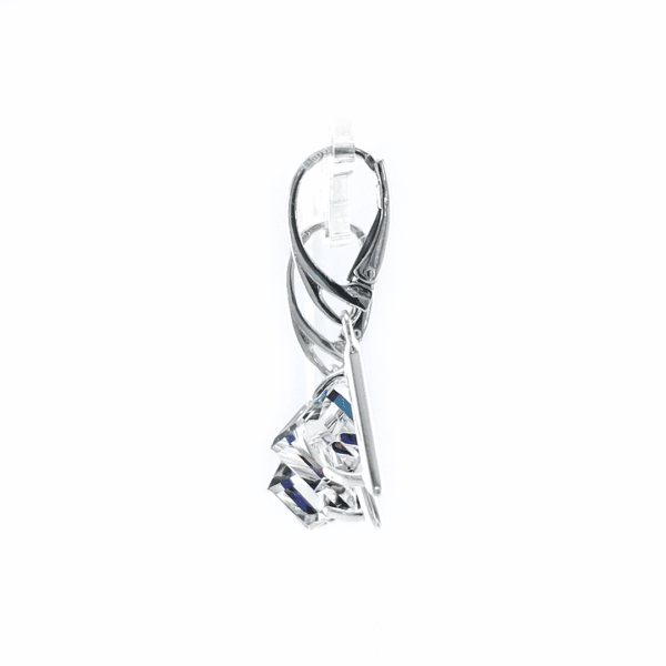 Sidabriniai auskarai su Swarovski kristalais - Image 3