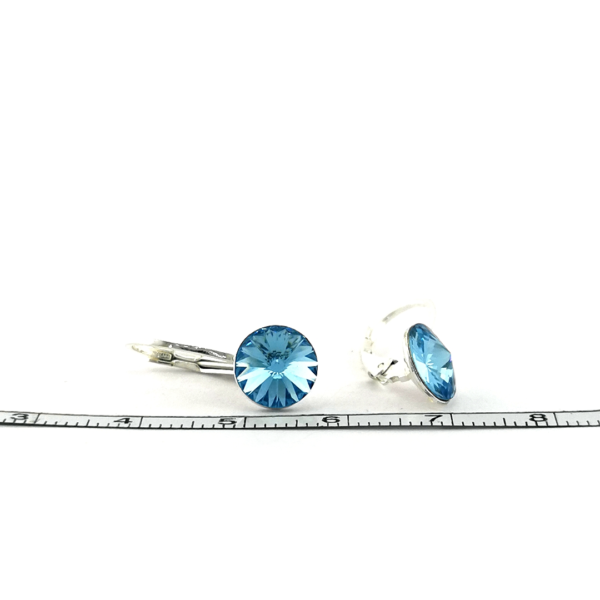 Sidabriniai auskarai su Swarovski kristalu - Image 4
