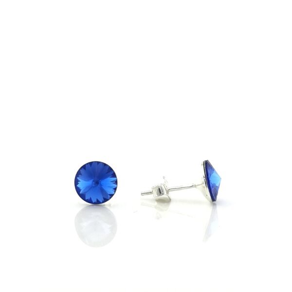 Sidabriniai auskarai su Swarovski kristalais - Image 3